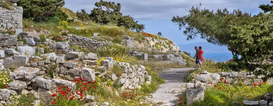 The archaeological remains of Ancient Thera on Santorini